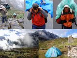 6 6 Pal Dorje, Tenzing, And Pasang Carrying Loads From Riphuk Kharka To Jark Kharka, My Tent At Jark Kharka